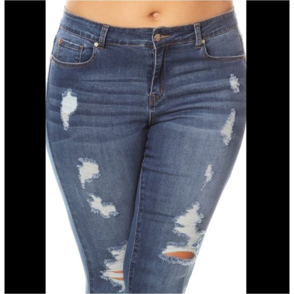 1 LEFT 🎉HP Plus Size Distressed Skinny Jeans - Picture 2 of 4